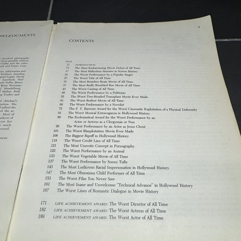 The Golden Turkey Awards Harry Michael Medved 1980 First Perigee Printing Humor